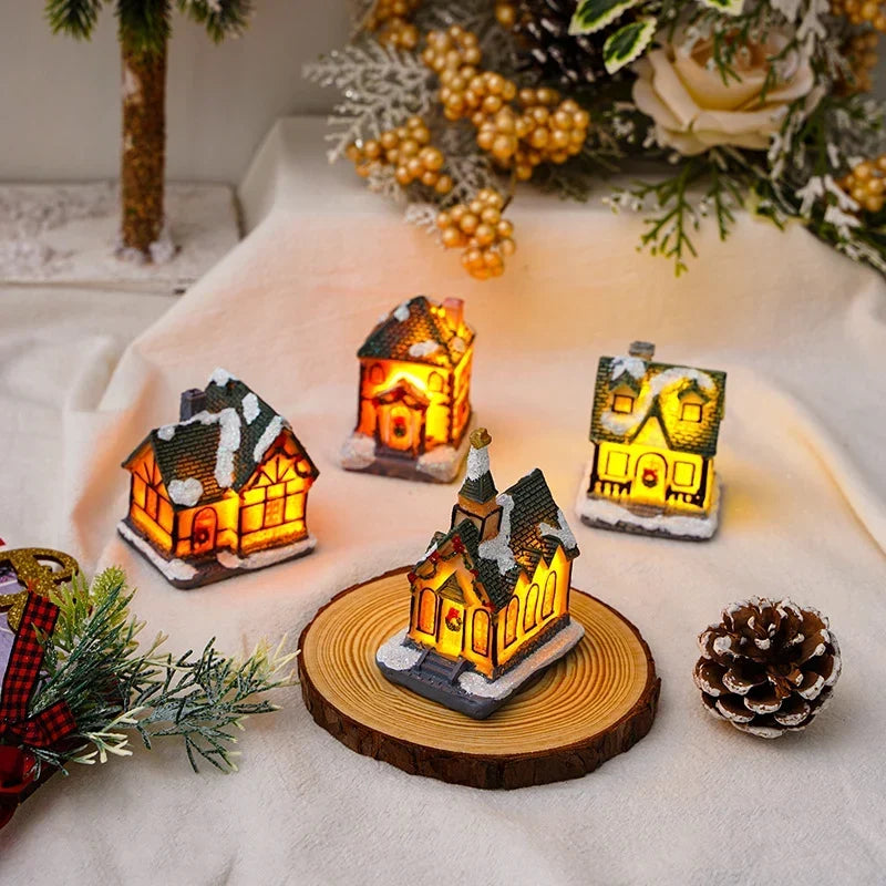 Christmas House Soft LED Glow Polyresin Indoor & Outdoor