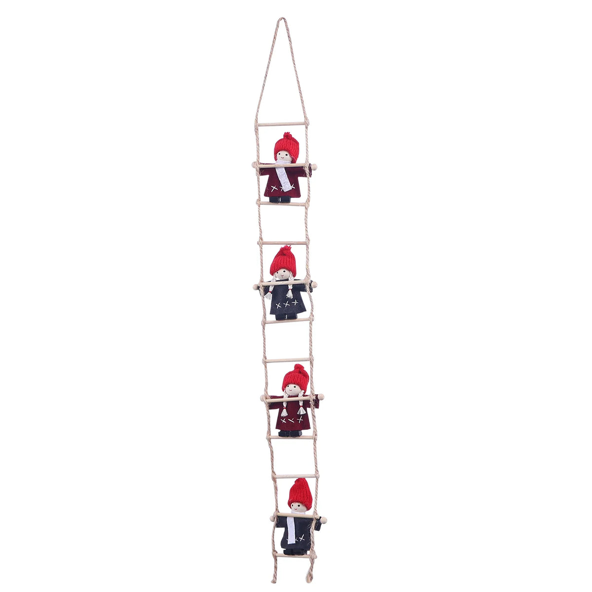 Christmas Ladder Handcrafted Figures & Easy-Hang Loop