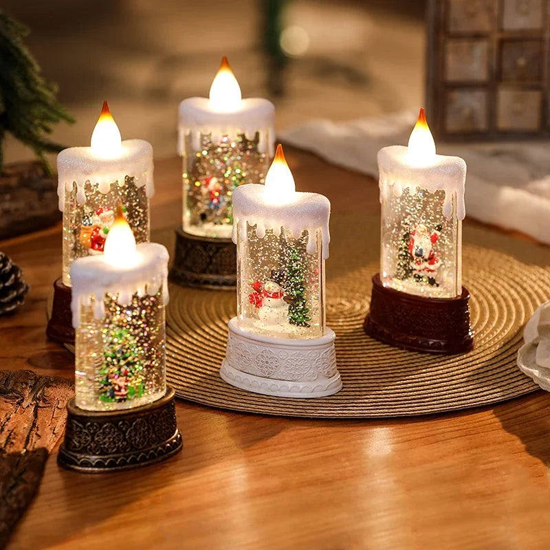 Christmas Lantern Animated Santa LED & Battery-Free