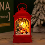 Christmas Lantern Animated Santa Motif Warm LED Battery Free