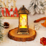 Christmas Lantern Animated Santa Motif Warm LED Battery Free