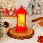 Christmas Lantern Animated Santa Motif Warm LED Battery Free