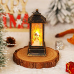 Christmas Lantern Animated Santa Motif Warm LED Battery Free