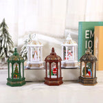 Christmas Lantern Animated Santa Movement Warm LED Battery-Free