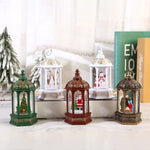 Christmas Lantern Animated Santa & Warm LED