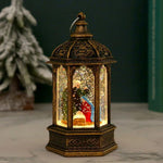 Christmas Lantern Animated Santa & Warm LED