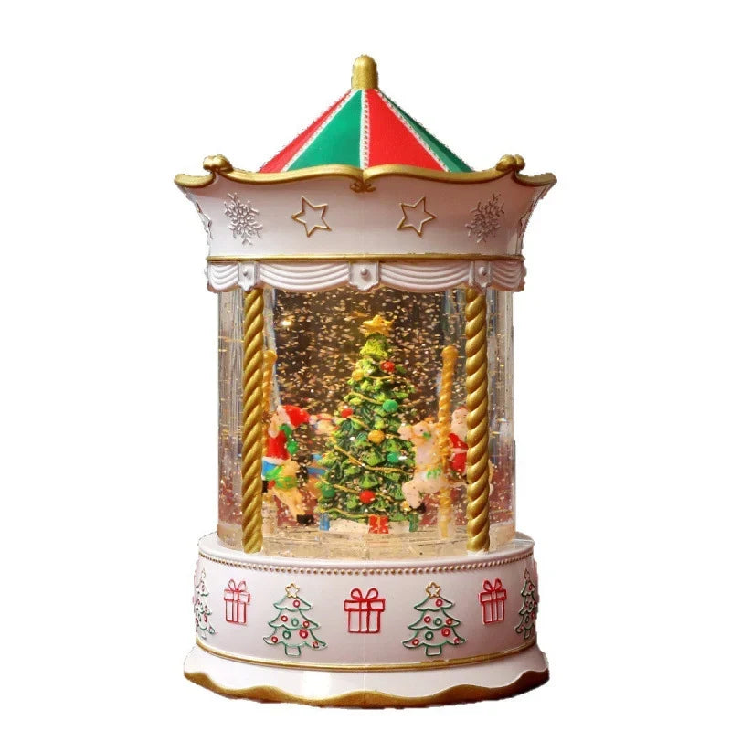 Christmas Lantern Animated Snow Scenes Battery-Free