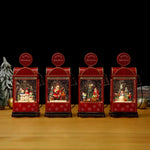 Christmas Lantern Animated Snowman Scene Integrated LED