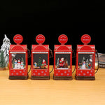 Christmas Lantern Animated Snowman Scene Integrated LED