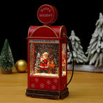 Christmas Lantern Animated Snowman Scene Integrated LED