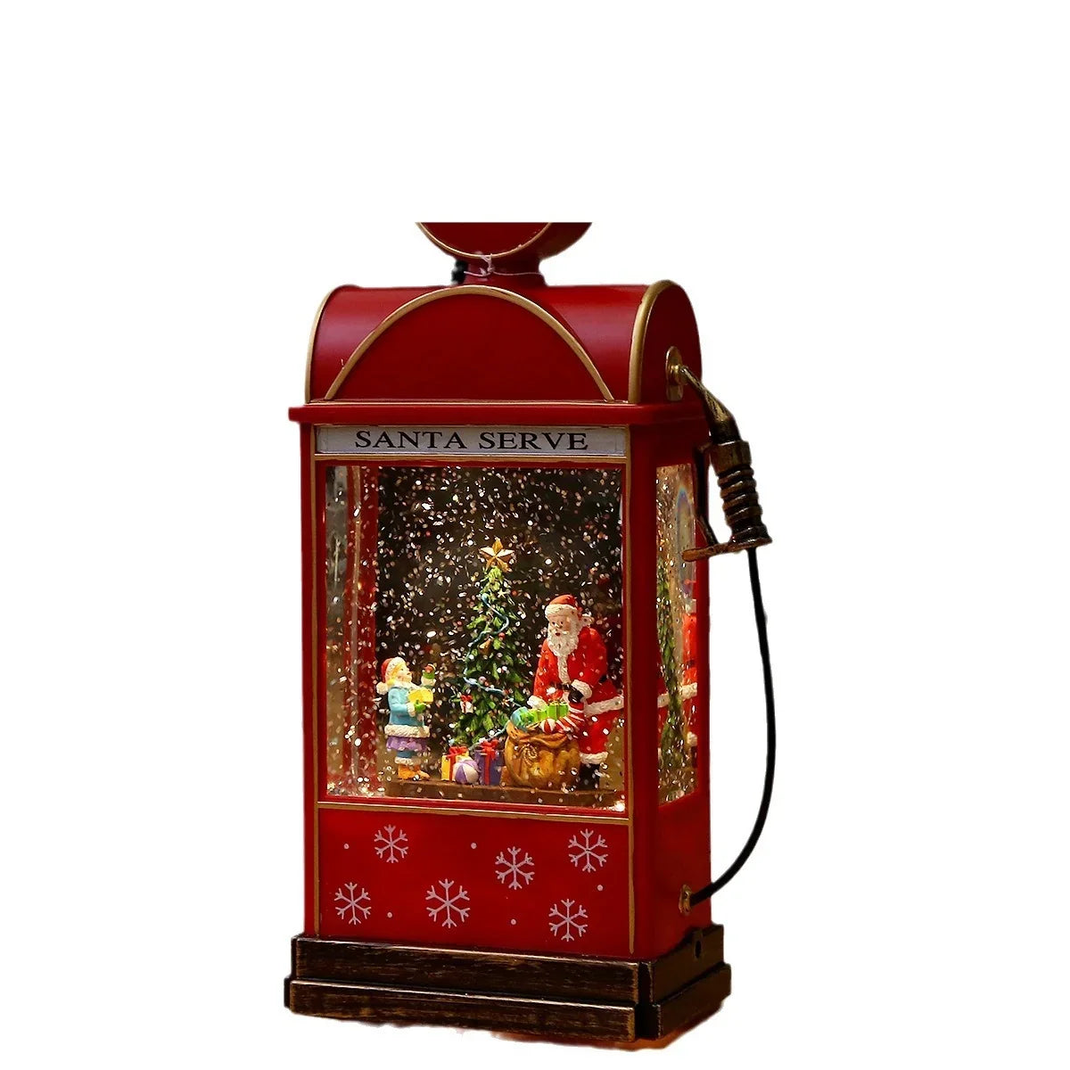 Christmas Lantern Animated Snowman Scene Integrated LED