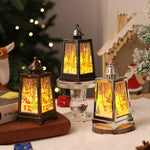 Christmas Lantern Built-In Warm White LED Winter Motifs