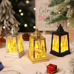 Christmas Lantern Built-In Warm White LED Winter Motifs