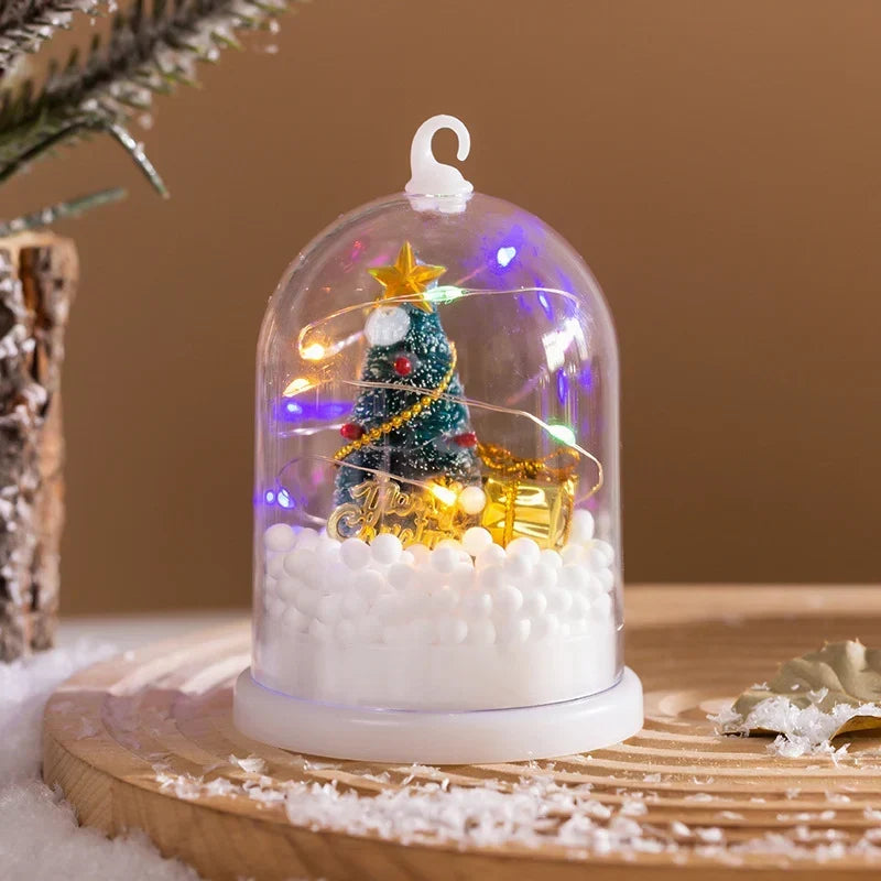 Christmas Lantern Clear Dome Warm White LED