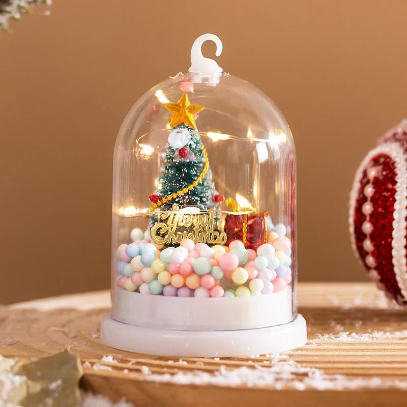 Christmas Lantern Clear Dome Warm White LED
