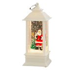 Christmas Lantern Cordless LED Santa Snow Scene