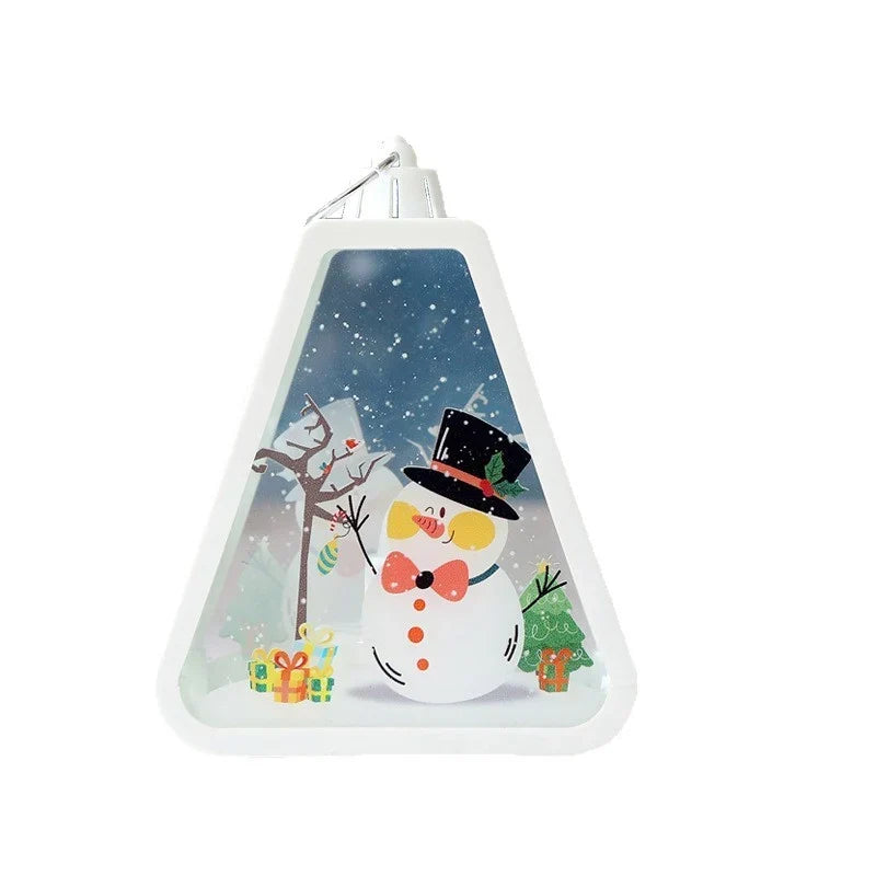 Christmas Lantern Durable Plastic Warm Glow Indoor & Outdoor