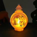 Christmas Lantern Festive Scene Cutout Soft Warm Glow