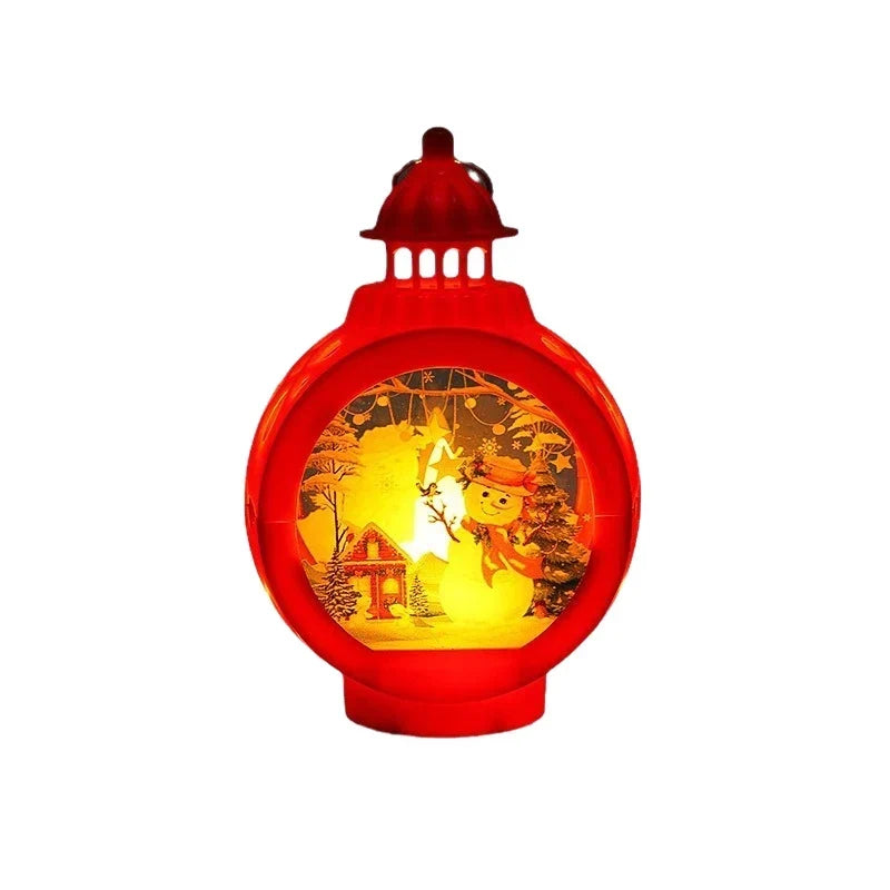 Christmas Lantern Festive Scene Cutout Soft Warm Glow