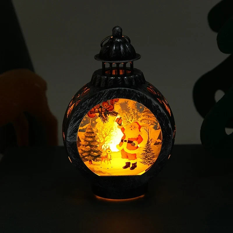 Christmas Lantern Festive Scene Cutout Soft Warm Glow