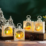 Christmas Lantern Flameless Warm LED Durable Metal