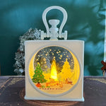 Christmas Lantern Flameless Warm LED Durable Metal