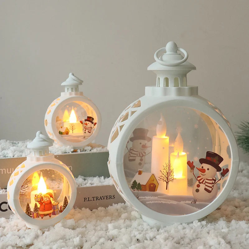 Christmas Lantern Flickering LED Battery Free Indoor & Outdoor