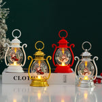 Christmas Lantern Glass & Metal Warm Light