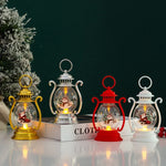 Christmas Lantern Glass & Metal Warm Light