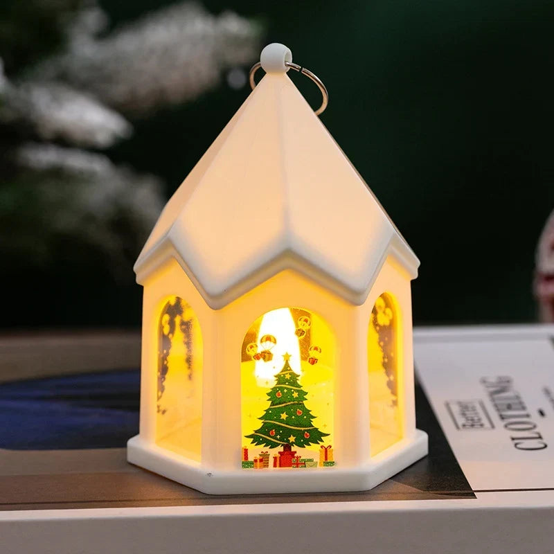 Christmas Lantern House-Shaped Flameless Warm LED