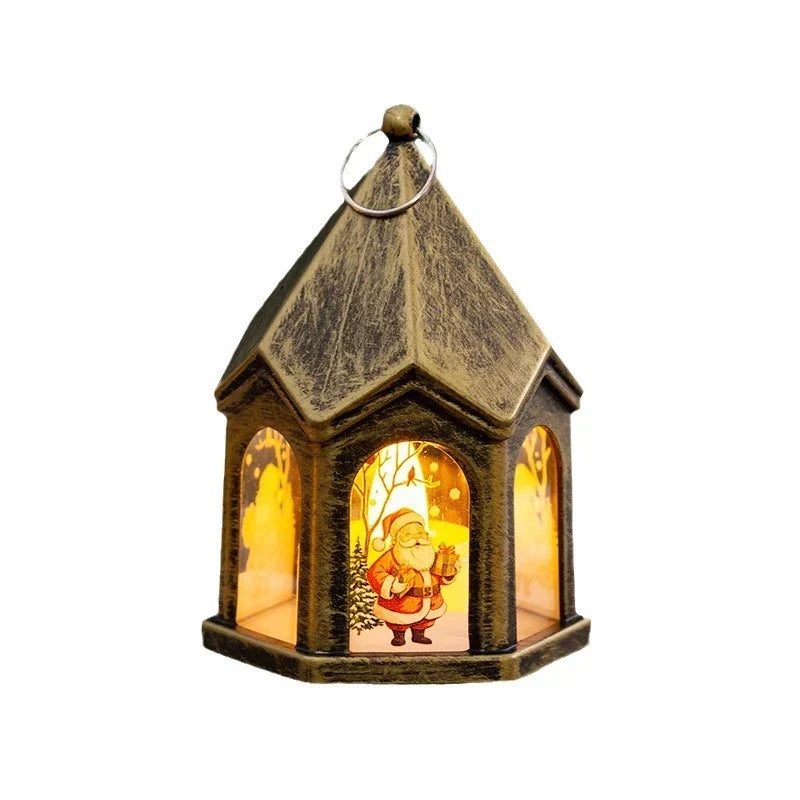 Christmas Lantern House-Shaped Flameless Warm LED