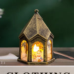 Christmas Lantern House-Shaped Flameless Warm LED