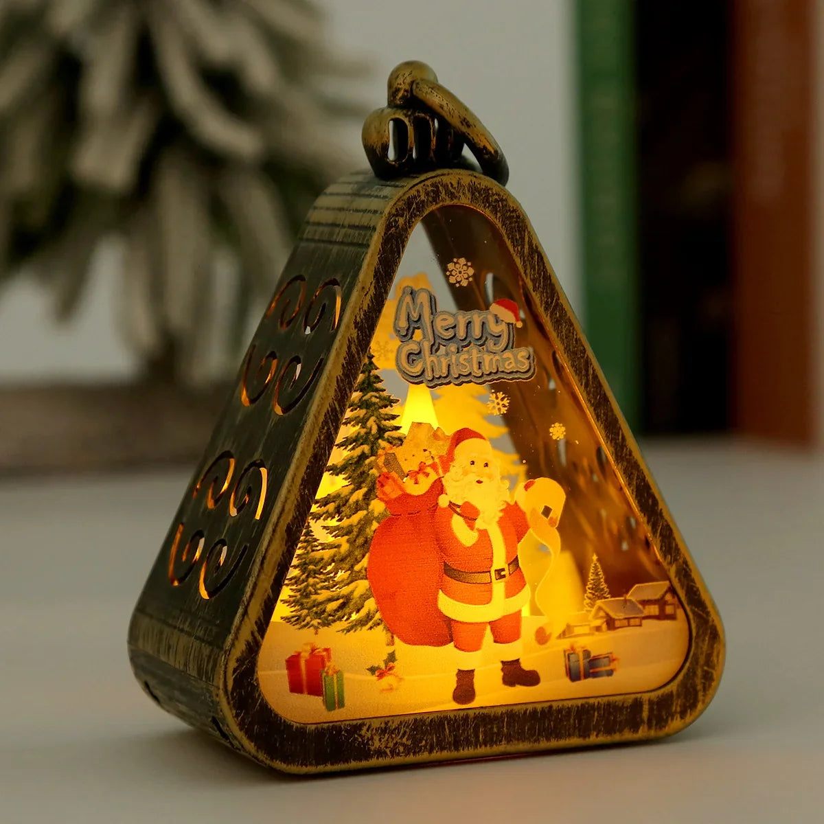 Christmas Lantern House Shaped Warm LED