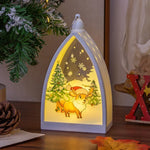 Christmas Lantern Integrated LED Festive Santa Scene