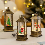 Christmas Lantern Integrated LED & Snow Effect