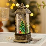Christmas Lantern Integrated LED & Snow Effect
