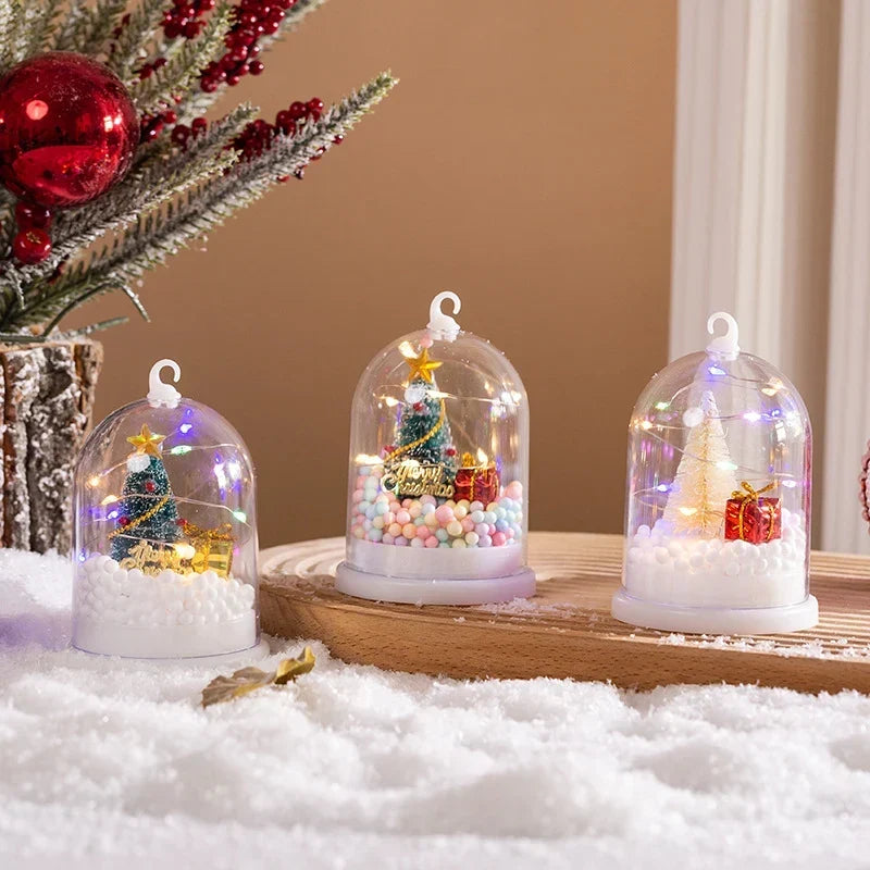 Christmas Lantern Integrated Warm White LED Clear Dome