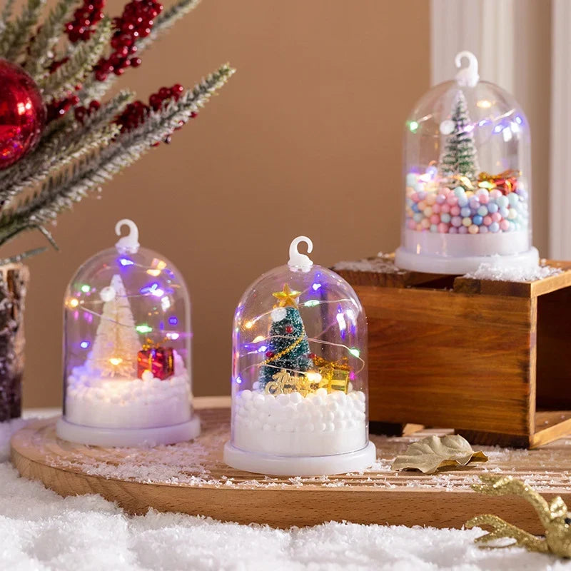 Christmas Lantern Integrated Warm White LED Clear Dome