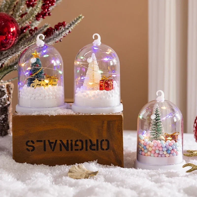 Christmas Lantern Integrated Warm White LED Clear Dome