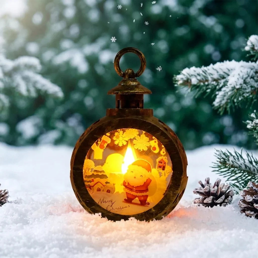 Christmas Lantern LED Flame Simulation Indoor & Outdoor