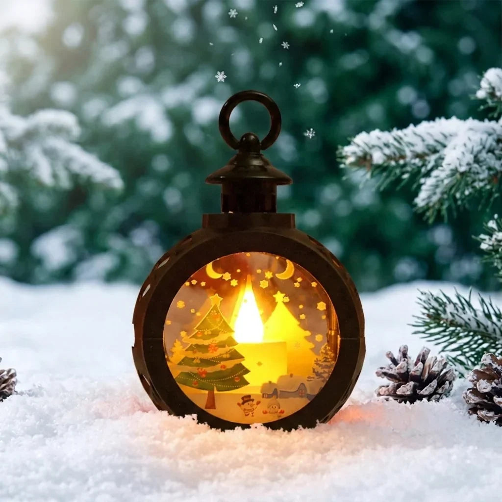 Christmas Lantern LED Flame Simulation Indoor & Outdoor