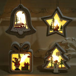 Christmas Lantern LED Soft-Glow Santa Scene