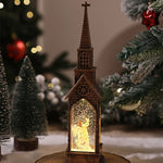 Christmas Lantern Movable Santa & Warm White LED