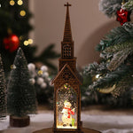 Christmas Lantern Movable Santa & Warm White LED