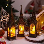 Christmas Lantern Movable Santa & Warm White LED