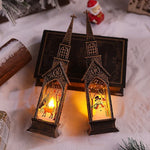 Christmas Lantern Movable Santa & Warm White LED