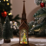 Christmas Lantern Movable Santa & Warm White LED