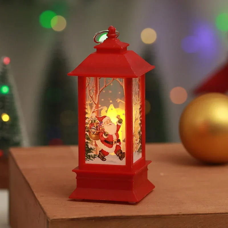 Christmas Lantern Nostalgic Holiday Scene Energy-Efficient LED Durable Design