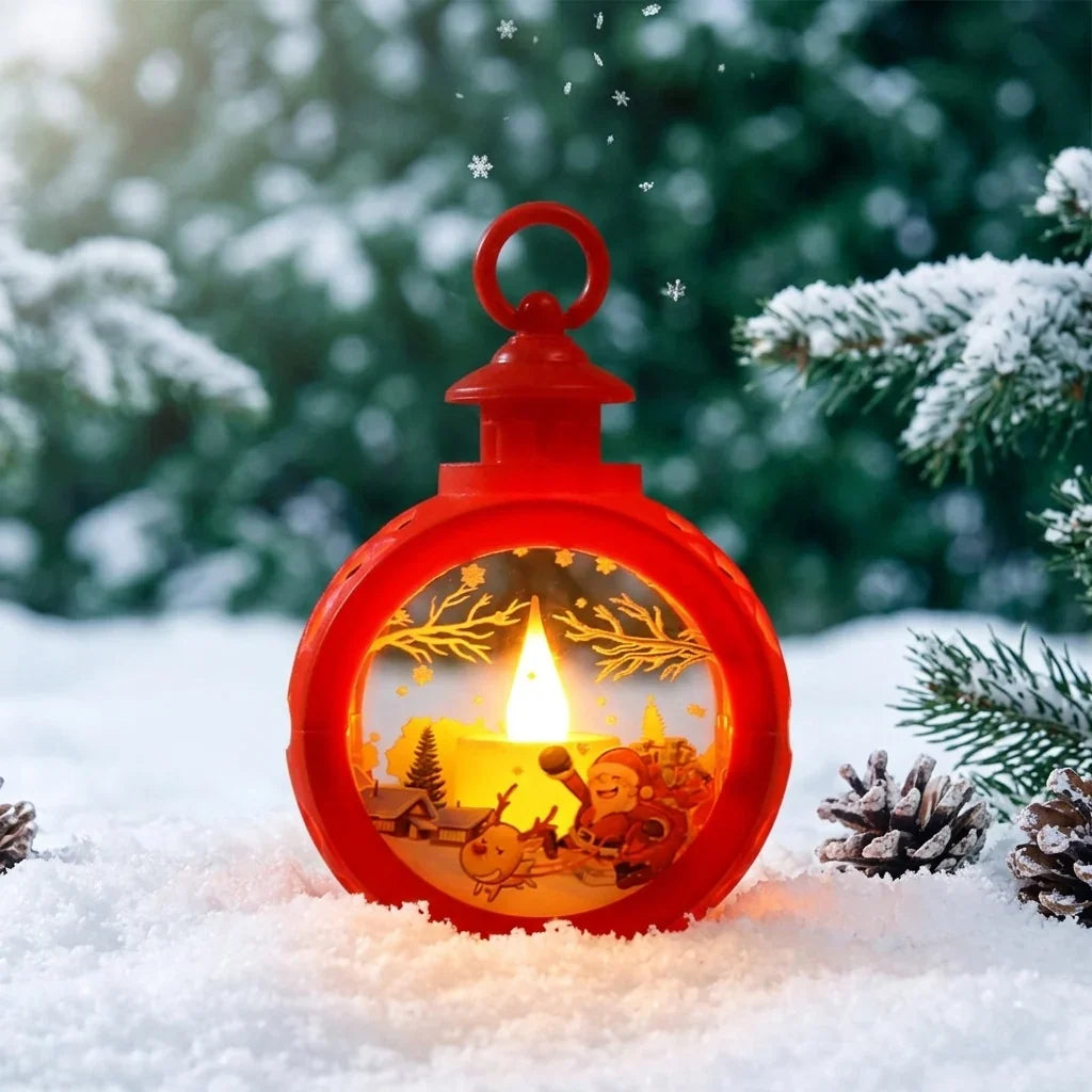 Christmas Lantern Realistic Flickering LED Indoor & Outdoor
