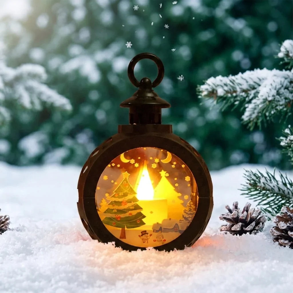 Christmas Lantern Realistic Flickering LED Indoor & Outdoor